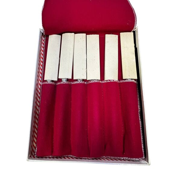 Everbright USA Top Quality Vintage MCM Set of 6 Wood Handled 8.5" Steak Knives - Picture 5 of 6